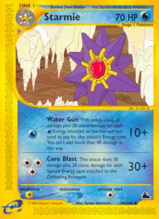 Starmie #44 · Skyridge Pokémon card