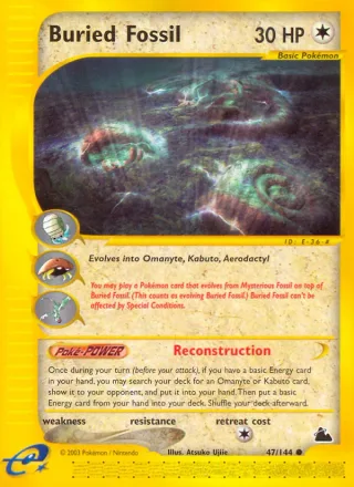Buried Fossil #47 · Skyridge Pokémon card