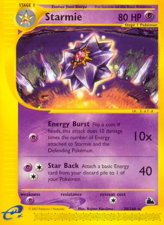 Starmie #30 · Skyridge Pokémon card
