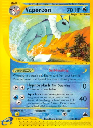 Vaporeon #33 · Skyridge Pokémon card
