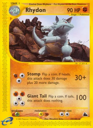 Rhydon #29 · Skyridge Pokémon card