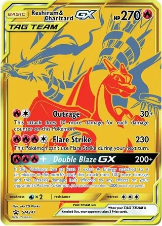 Reshiram & Charizard GX #SM247 · SM Black Star Promos Pokémon card