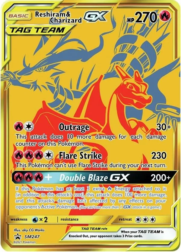 Reshiram & Charizard GX full card art