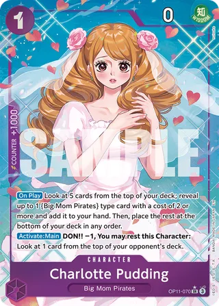 Charlotte Pudding (Alternate Art) #OP11-070-alternate-art · A Fist of Divine Speed One Piece card