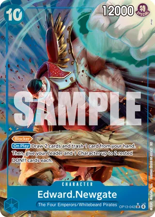 Edward.Newgate (Alternate Art) #OP13-042-alternate-art · Carrying On His Will One Piece card
