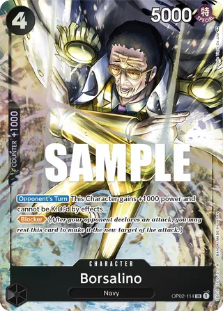 Borsalino (Alternate Art) #OP02-114-alternate-art · Paramount War One Piece card