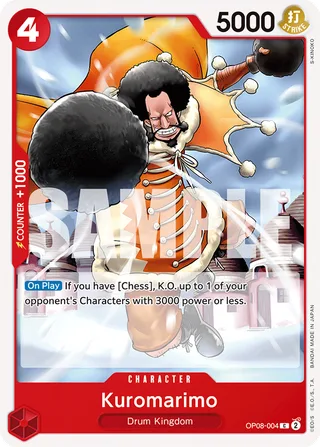 Kuromarimo #OP08-004 · Two Legends Pre-Release Cards One Piece card