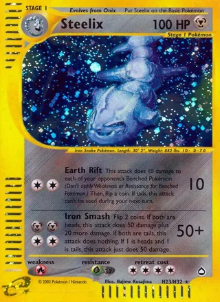 Steelix #H23 · Aquapolis Pokémon card