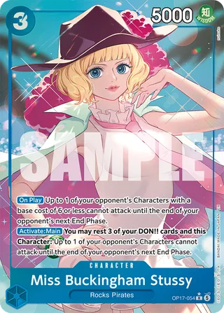 Miss Buckingham Stussy (Alternate Art) #OP17-054-alternate-art · The World's Strongest Warriors One Piece card