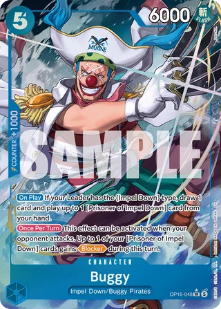 Buggy (Alternate Art) #OP16-048-alternate-art · The Time of Battle One Piece card