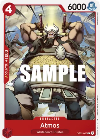 Atmos #OP02-003 · Paramount War Pre-Release Cards One Piece card