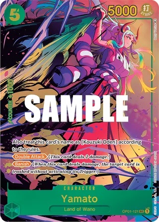Yamato (Parallel) #OP01-121-parallel · Romance Dawn One Piece card