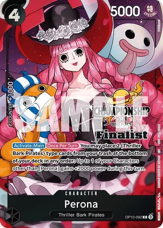 Perona (CS 25-26 Finalist Card Set 1) #OP10-092-cs-25-26-finalist-card-set-1 · One Piece Promotion Cards One Piece card