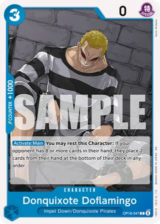 Donquixote Doflamingo #OP16-047 · The Time of Battle Release Event Cards One Piece card