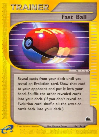 Fast Ball #124 · Skyridge Pokémon card
