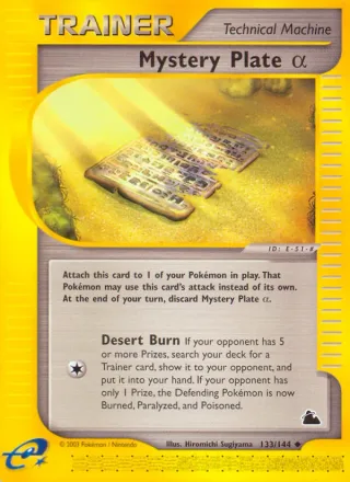 Mystery Plate α #133 · Skyridge Pokémon card