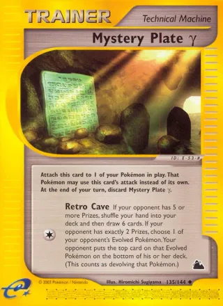 Mystery Plate γ #135 · Skyridge Pokémon card