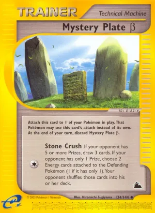 Mystery Plate β #134 · Skyridge Pokémon card