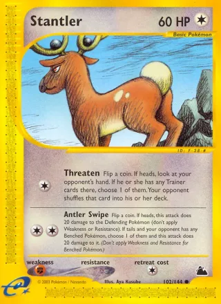 Stantler #102 · Skyridge Pokémon card