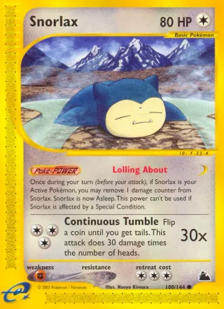 Snorlax #100 · Skyridge Pokémon card