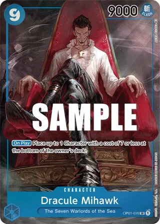 Dracule Mihawk (Parallel) #OP01-070-parallel · Romance Dawn One Piece card
