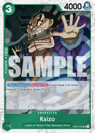 Raizo (Jolly Roger Foil) #OP01-052-jolly-roger-foil · Premium Booster -The Best- One Piece card