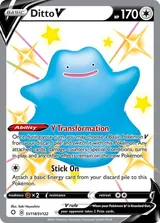 Ditto V #SV118/SV122 · Shining Fates Shiny Vault Pokémon card