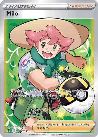 Milo #TG27 · Astral Radiance Trainer Gallery Pokémon card