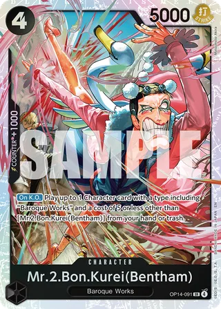 Mr.2.Bon.Kurei (Bentham) #OP14-091 · The Azure Sea's Seven One Piece card