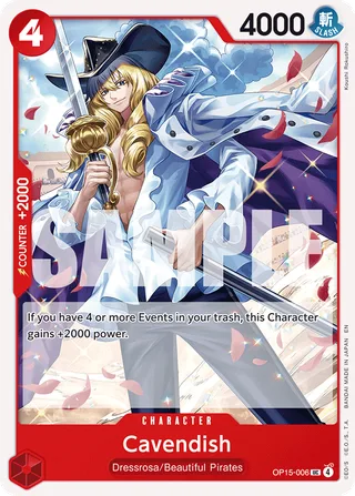 Cavendish #OP15-006 · Adventure on Kami's Island One Piece card