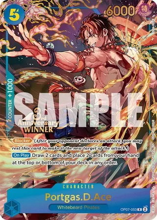 Portgas.D.Ace (3rd Anniversary Winner) #OP07-053-3rd-anniversary-winner · One Piece Promotion Cards One Piece card