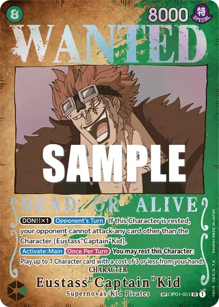 Eustass"Captain"Kid (Wanted Poster) #OP01-051-wanted-poster · Pillars of Strength One Piece card