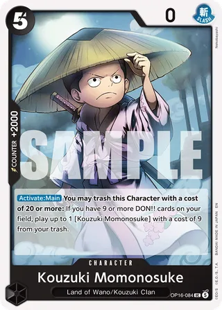 Kouzuki Momonosuke #OP16-084 · The Time of Battle Release Event Cards One Piece card