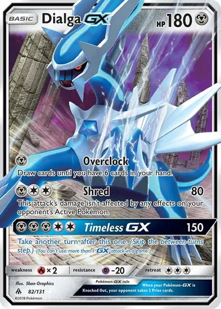 Dialga GX #82 · Forbidden Light Pokémon card