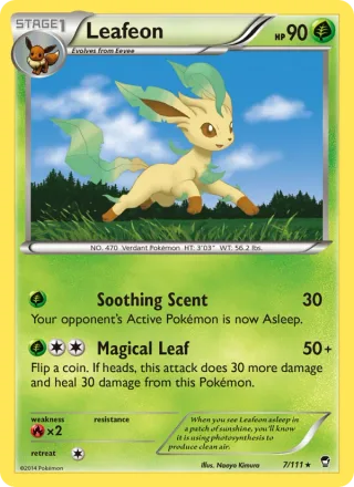 Leafeon #7 · Furious Fists Pokémon card