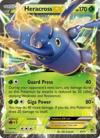 Heracross EX #4 · Furious Fists Pokémon card