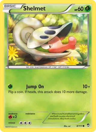 Shelmet #8 · Furious Fists Pokémon card