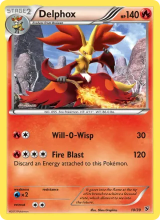 Delphox #10 · Kalos Starter Set Pokémon card