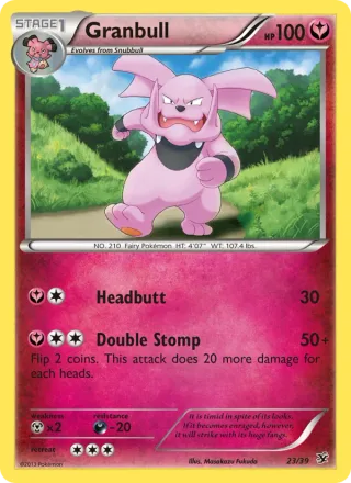 Granbull #23 · Kalos Starter Set Pokémon card