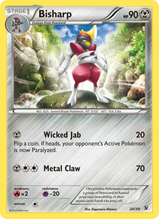 Bisharp #20 · Kalos Starter Set Pokémon card