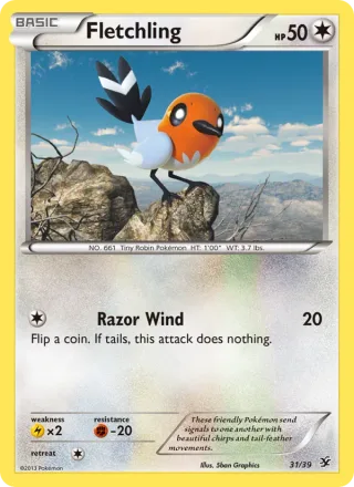 Fletchling #31 · Kalos Starter Set Pokémon card