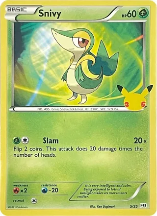 Snivy #5 · McDonald's Collection 2021 Pokémon card