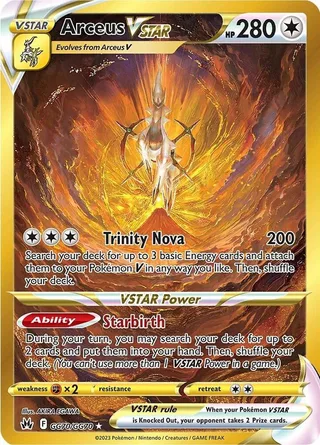 Arceus VSTAR #GG70 · Crown Zenith Galarian Gallery Pokémon card