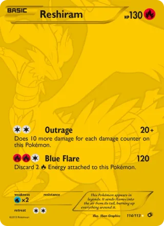 Reshiram #114 · Legendary Treasures Pokémon card