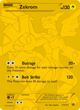 Zekrom #115 · Legendary Treasures Pokémon card