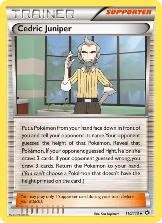 Cedric Juniper #110 · Legendary Treasures Pokémon card