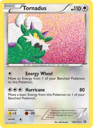 Tornadus #108 · Legendary Treasures Pokémon card