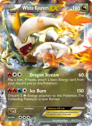 White Kyurem-EX #101 · Legendary Treasures Pokémon card