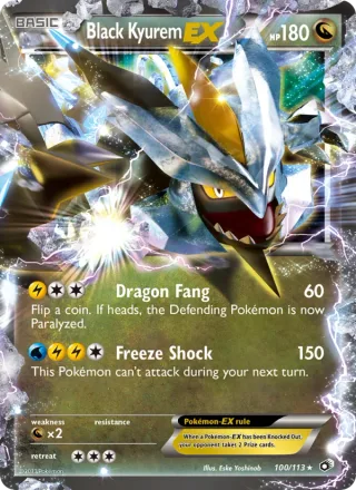 Black Kyurem-EX #100 · Legendary Treasures Pokémon card