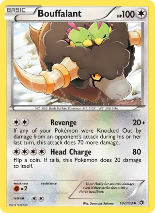Bouffalant #107 · Legendary Treasures Pokémon card